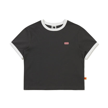 Kodak Breezepop Big Graphic Short Sleeve T-shirt Women Charcoal detail angle 2