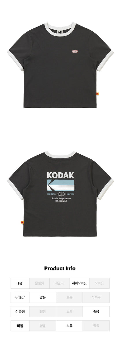 Kodak Breezepop Big Graphic Short Sleeve T-shirt Women Charcoal product detail image