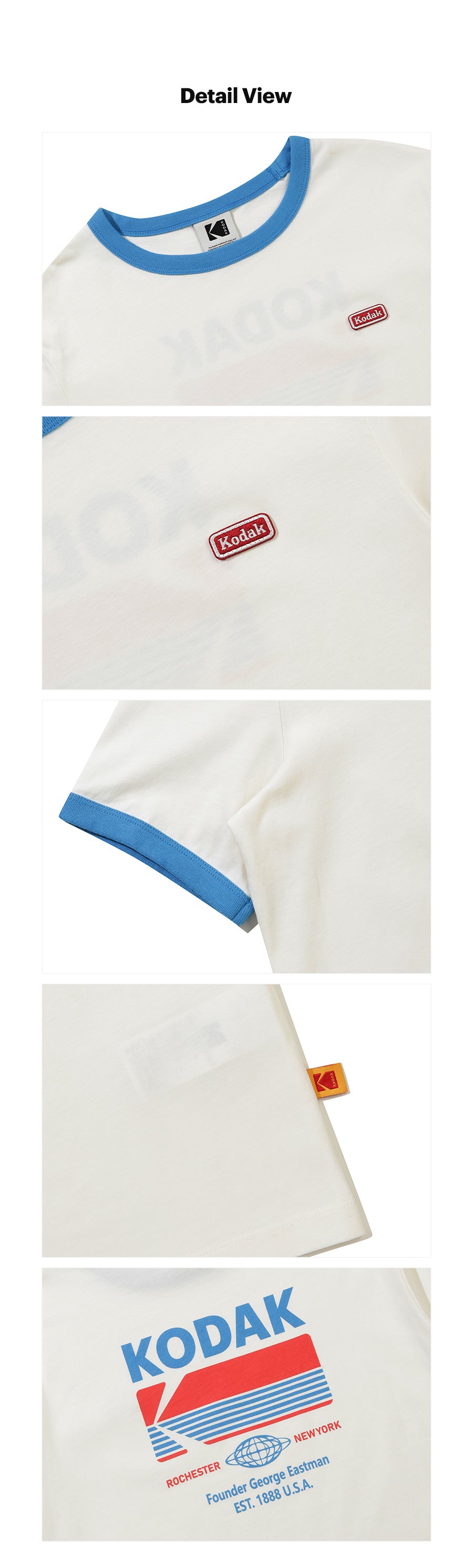 Kodak Breezepop Big Graphic Short Sleeve T-shirt Women Ivory graphic detail image