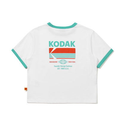 Kodak Breezepop Big Graphic Short Sleeve T-shirt Women White angle view