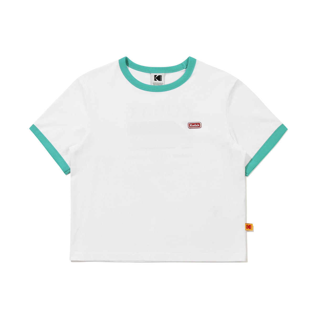 Kodak Breezepop Big Graphic Short Sleeve T-shirt Women White detail angle view