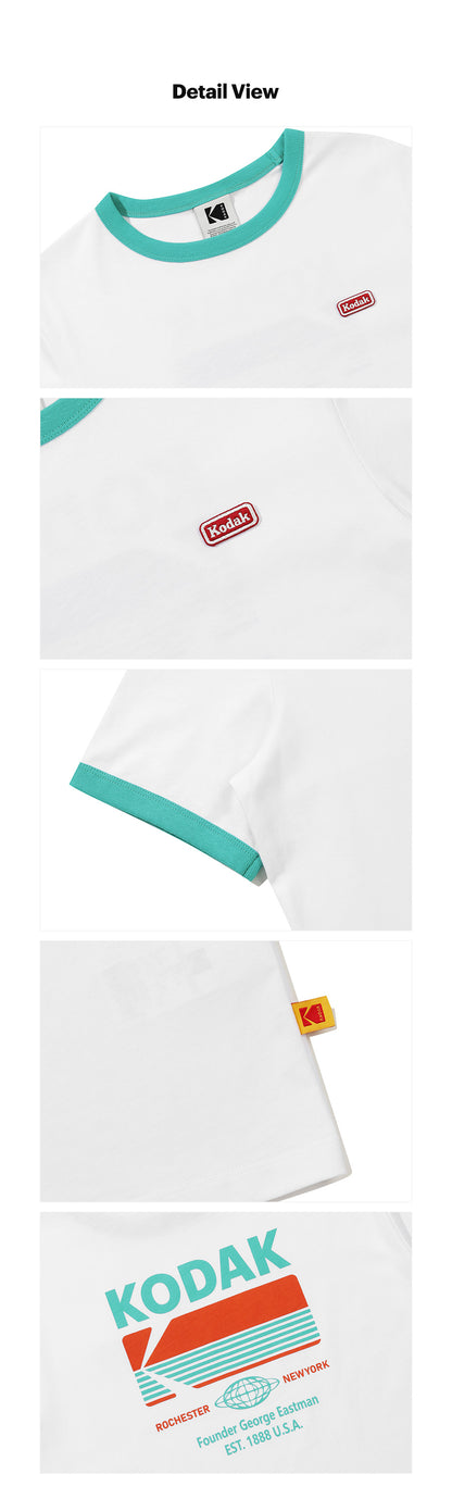 Kodak Breezepop Big Graphic Short Sleeve T-shirt Women White graphic detail image