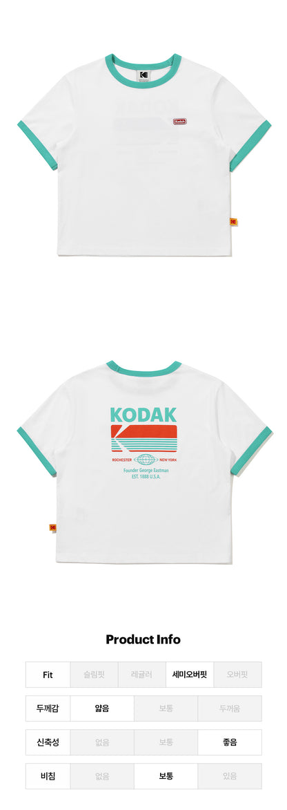 Kodak Breezepop Big Graphic Short Sleeve T-shirt Women White product detail image