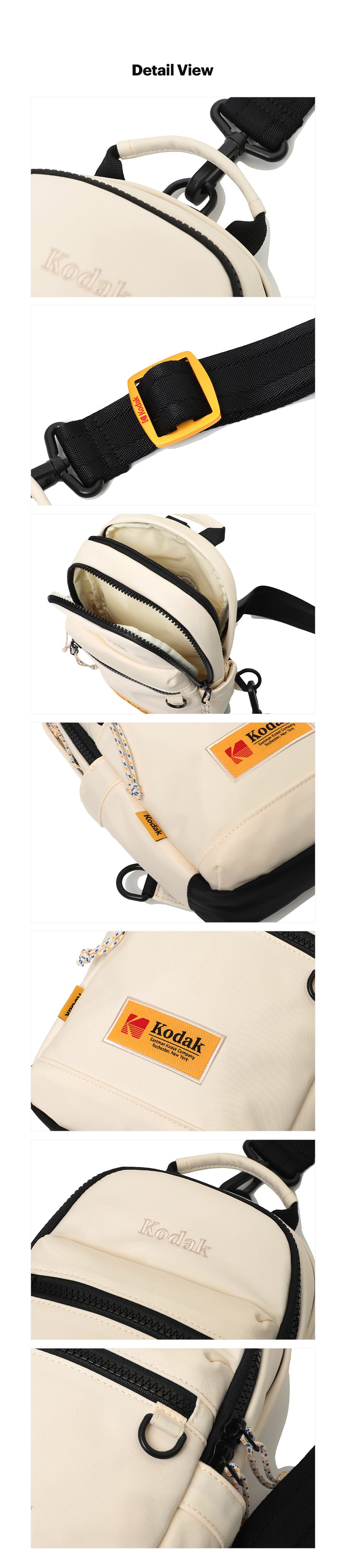 Kodak Essential Medium Sling Bag Ivory official detail guide