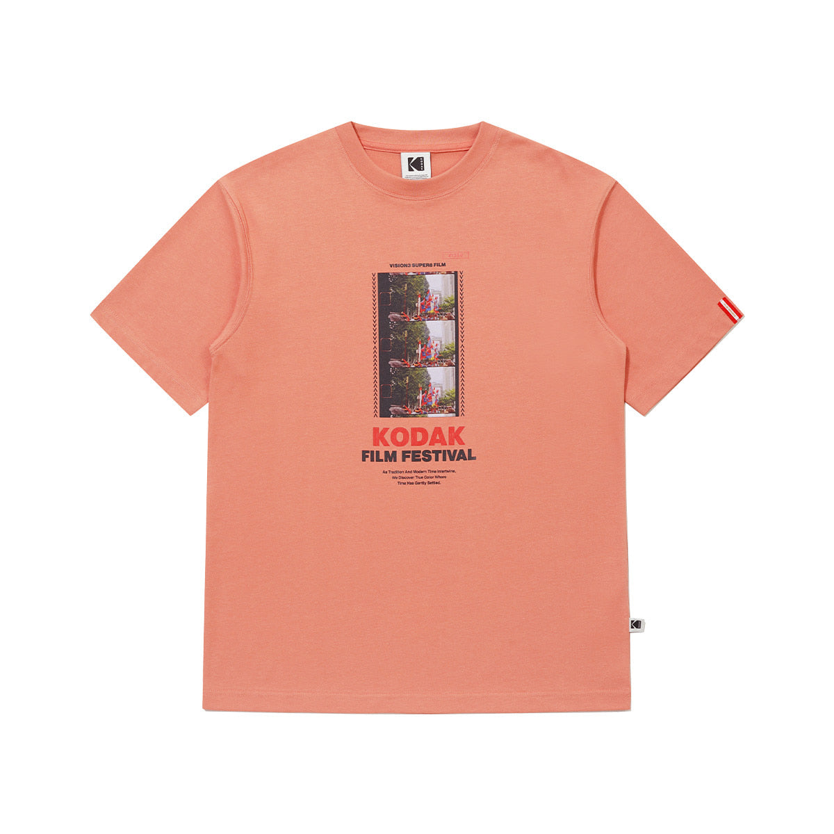 KODAK Film Festival Frame Short Sleeve T-Shirt Pink front