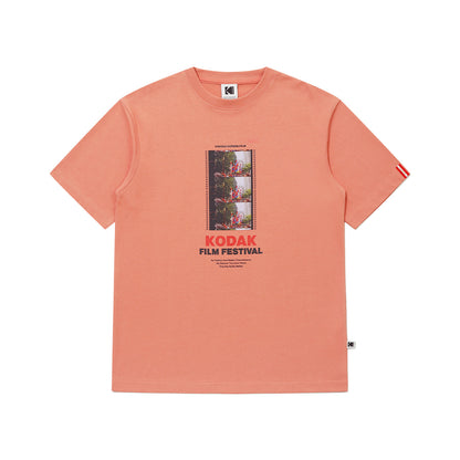 KODAK Film Festival Frame Short Sleeve T-Shirt Pink front