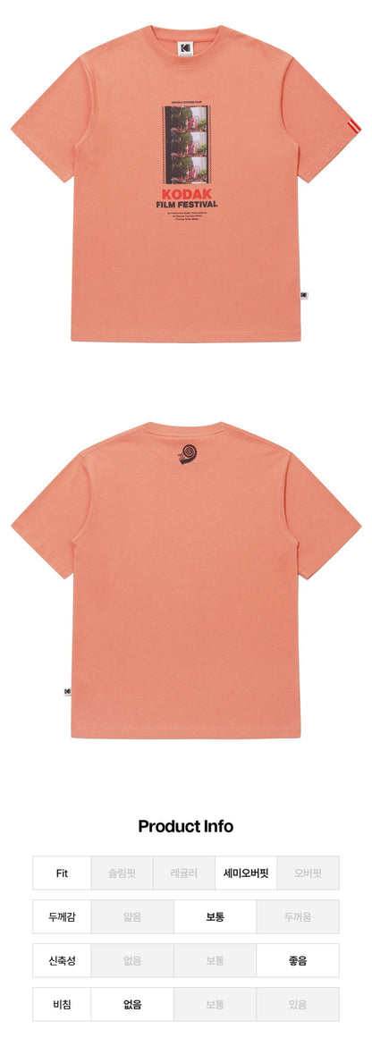 KODAK Film Festival Frame Short Sleeve T-Shirt Pink product information