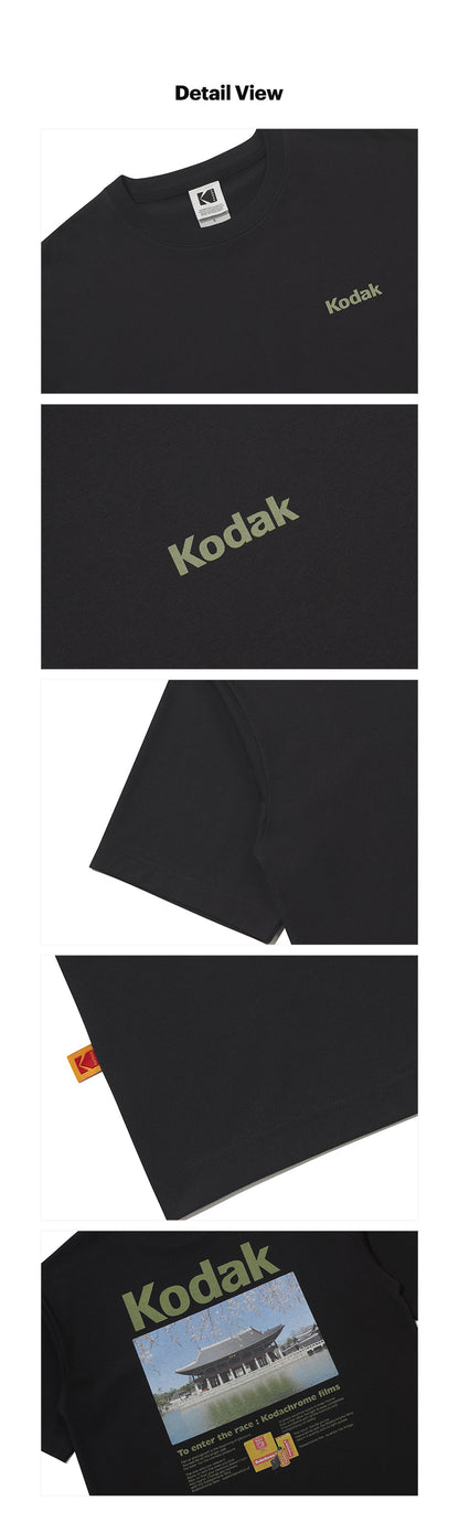 Kodak Global Scenery Aerocool Short Sleeve T-shirt Korea Black graphic detail image