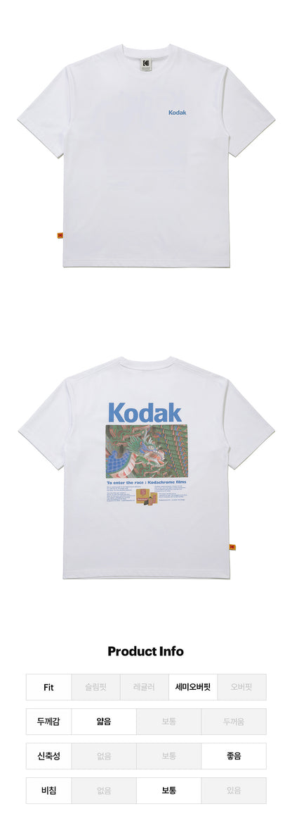 Kodak Global Scenery Aerocool Short Sleeve T-shirt Korea White product detail image