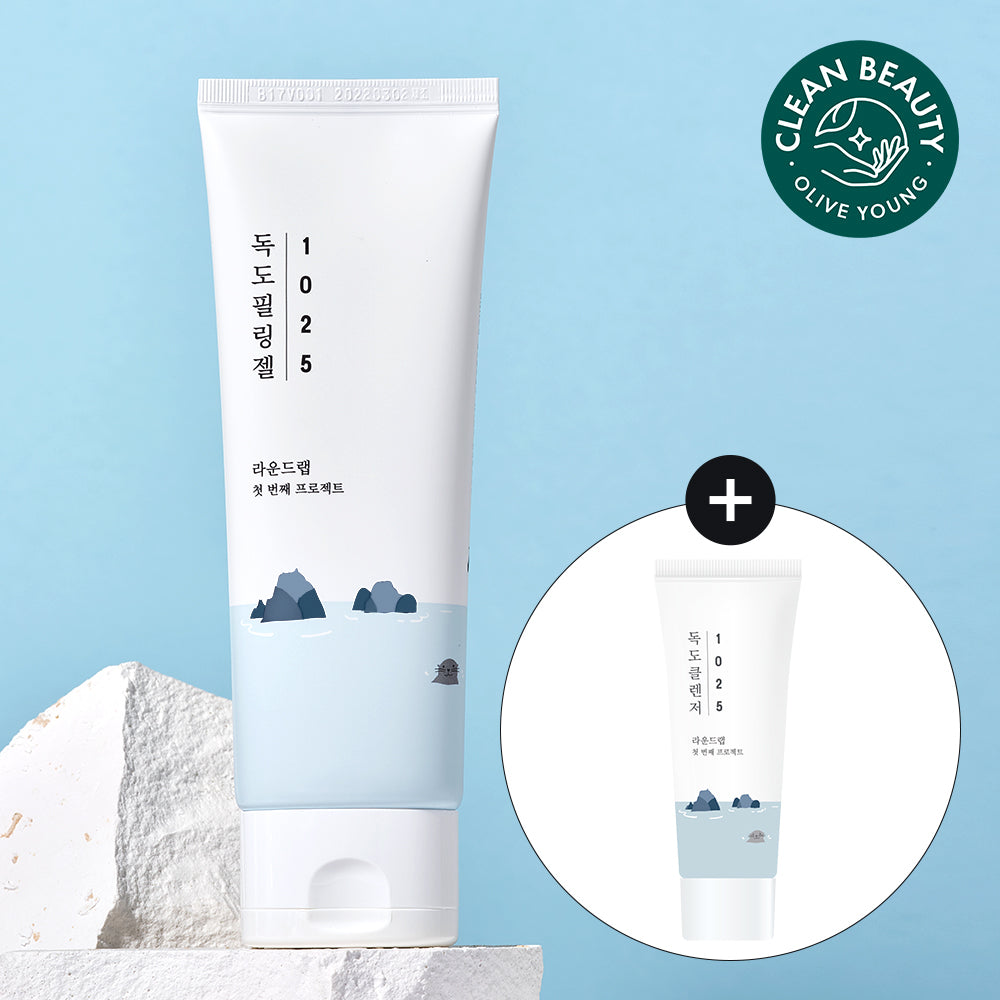[皮膚刺激0.00 敏感肌可用] Round Lab 1025 Dokdo Peeling Gel 獨島去角質凝膠 120ml + 潔面 20ml