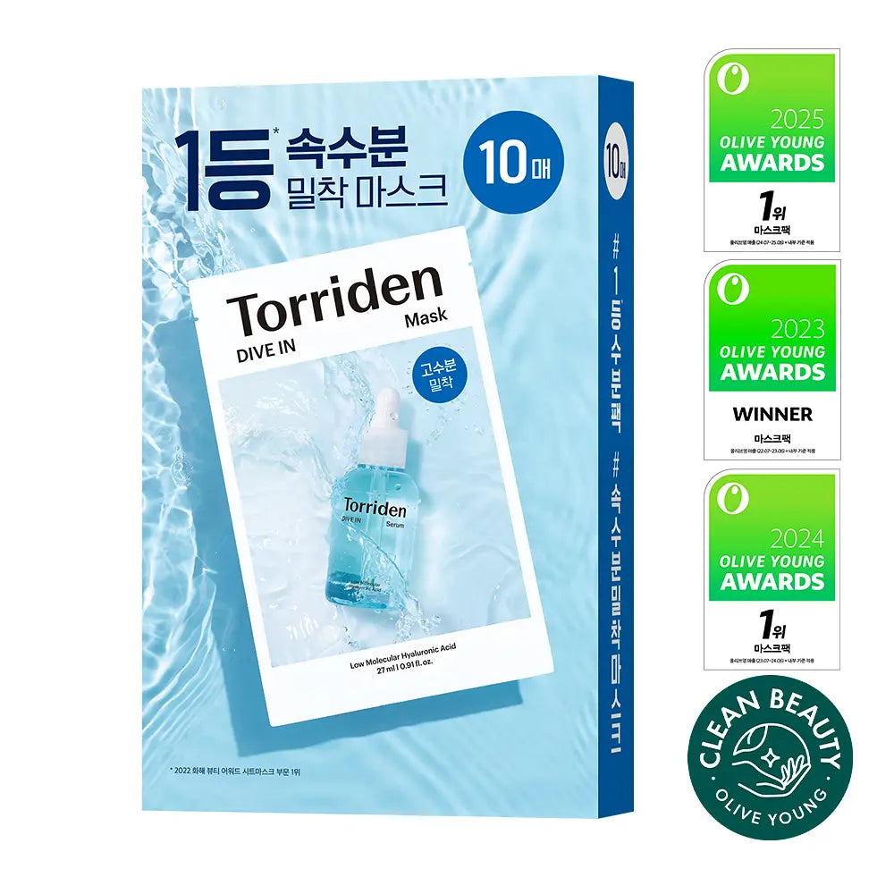 [OY 2024+2025 雙冠軍] Torriden Sheet Mask 4款混合面膜套裝 10片