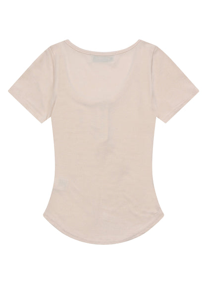 MUCENT Haring Snap Button U-Neck Half T main image 14