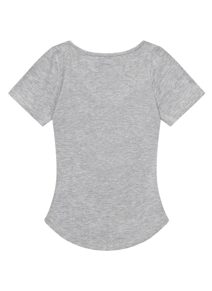 MUCENT Haring Snap Button U-Neck Half T main image 2