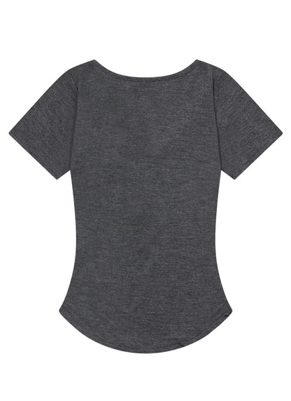 MUCENT Haring Snap Button U-Neck Half T main image 6