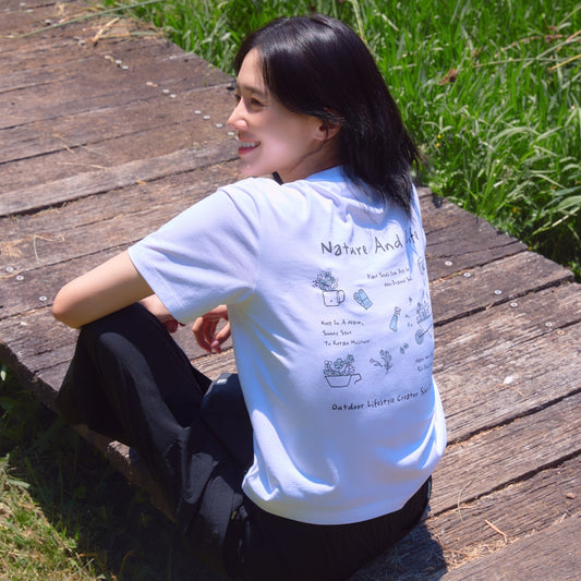 Snow Peak Aerocool Women's Gardening Graphic Short Sleeve T-Shirt White official image 1