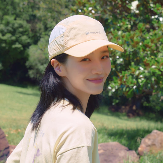 Snow Peak Lightweight Taslan Color Block Cap Light Yellow main view
