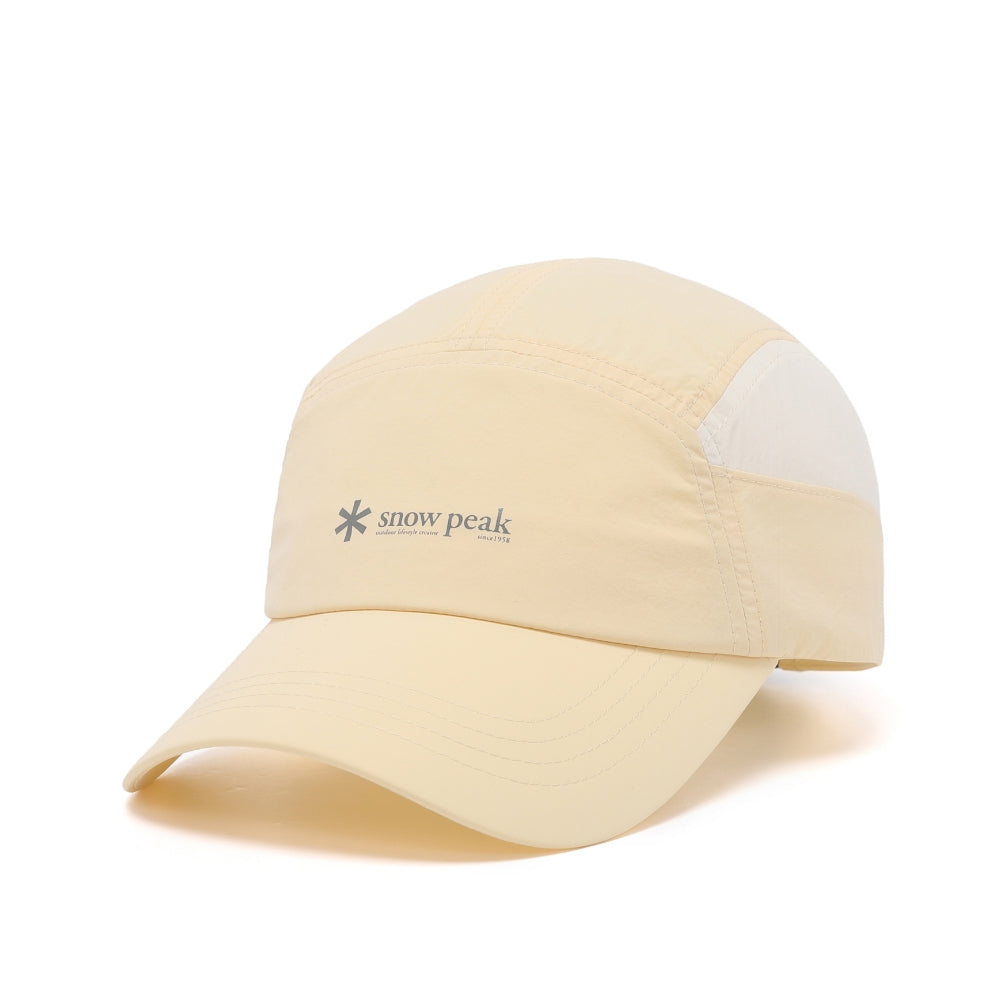 Snow Peak Lightweight Taslan Color Block Cap Light Yellow side view