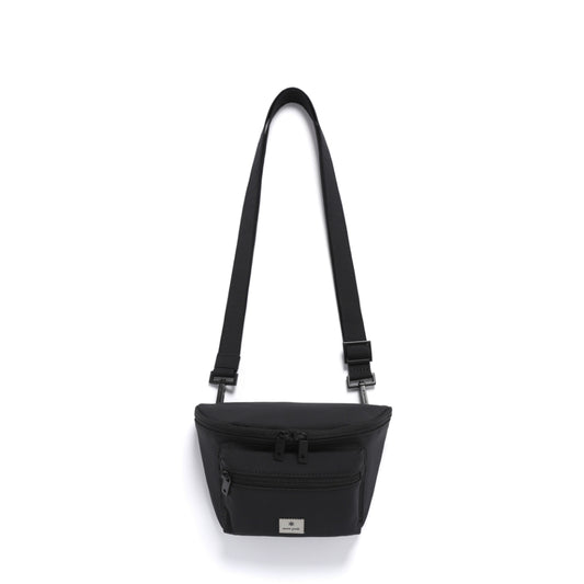 Snow Peak Lightweight Taslan Mini Cross Bag 1L Black angle view