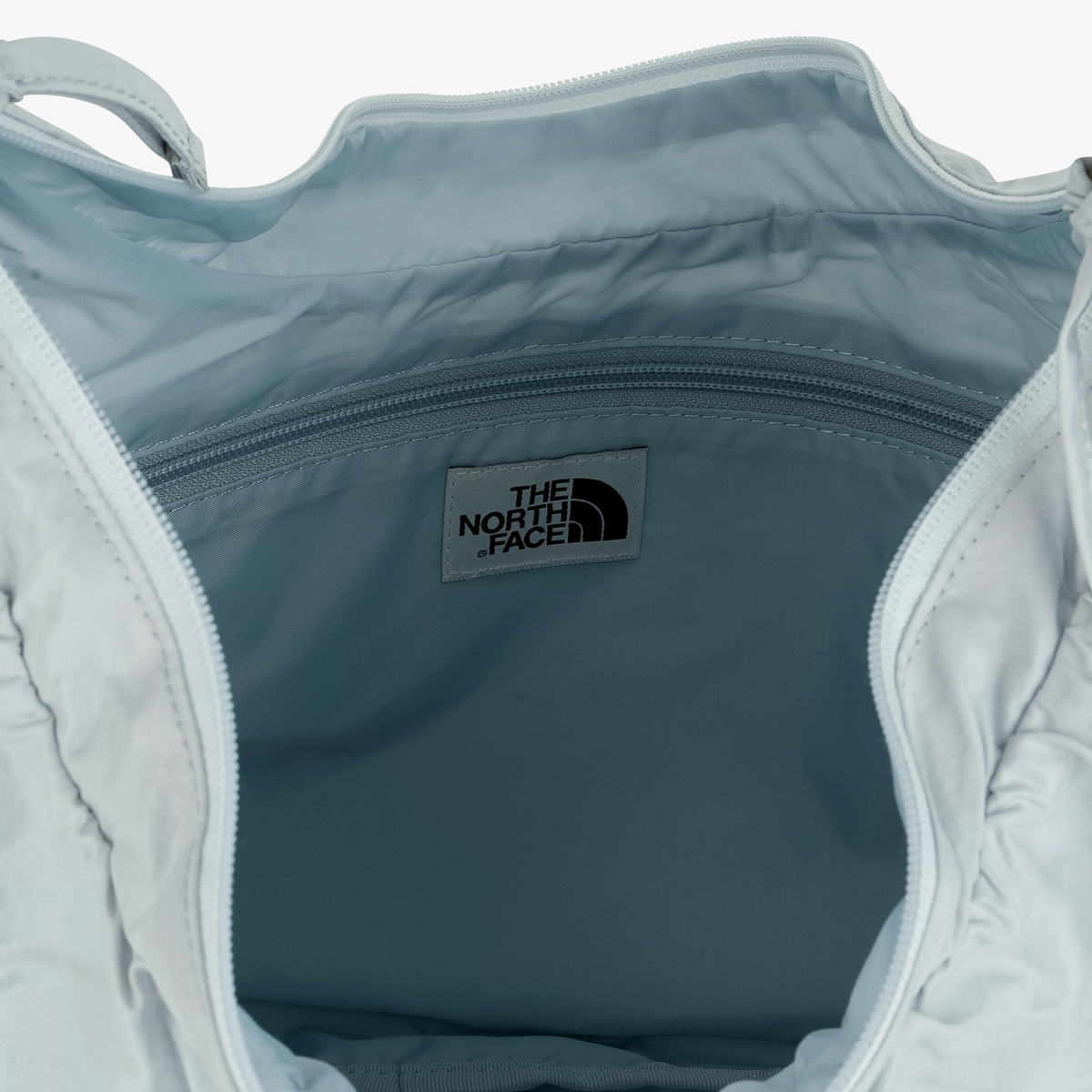 The North Face BONNEY SR CROSS BAG Light Gray inner pocket detail