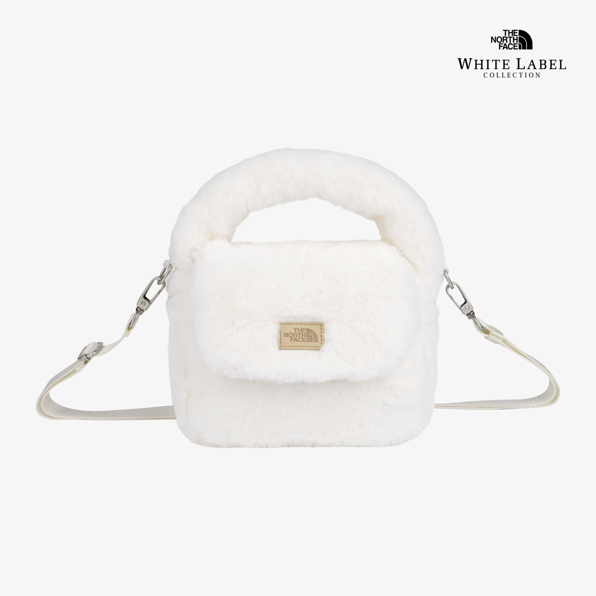 The North Face BUBBLY TOTE BAG MINI_FUR Vanilla front image