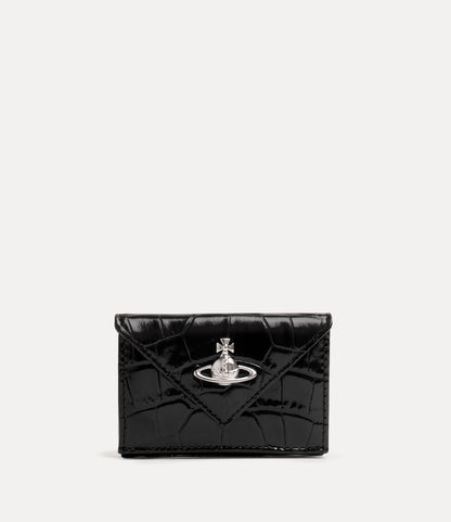 Vivienne Westwood Envelope Billfold 黑色鱷魚壓紋小牛皮銀包 - 商品圖 1