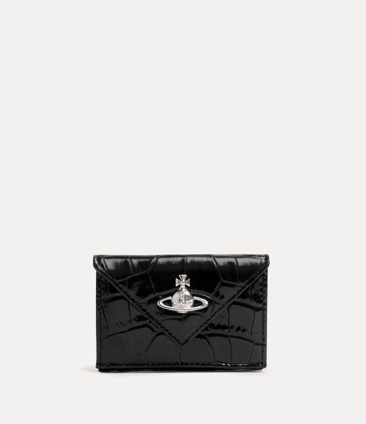 Vivienne Westwood Envelope Billfold 黑色鱷魚壓紋小牛皮銀包 - 商品圖 1